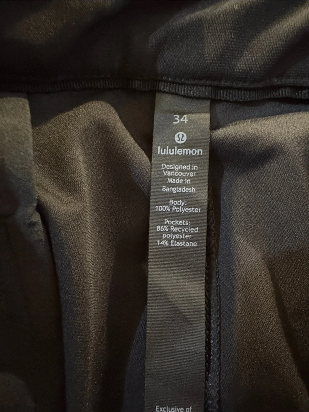 Lululemon ABC Classic Fit Trousers in Black - 34x30